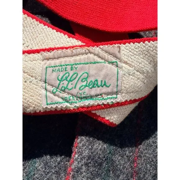 Vintage 1960s LL Bean Script Tag Heavy Wool Hunting Pants with Suspenders Stripe - Picture 10 of 16